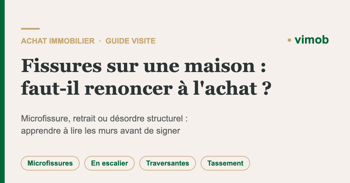 Fissures sur une maison : renoncer à l'achat immobilier ?